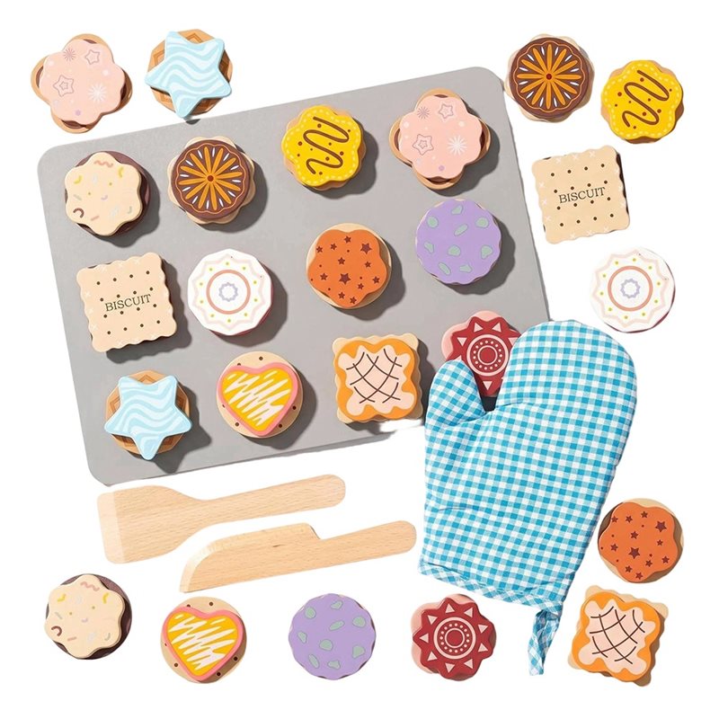 Kitchen Kids Baking Set - WOWFU-Деревянный набор игрушечной еды для детей,