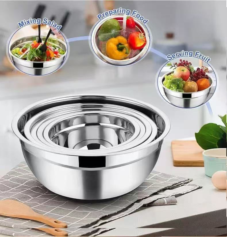 Набор утолщенных мисок из нерж – обзор и цена Kitchen Baking Bowls