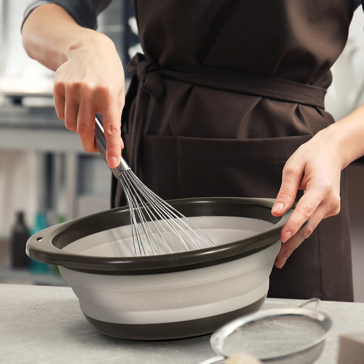Большая складная миска для сме – обзор и цена Kitchen Baking Bowls