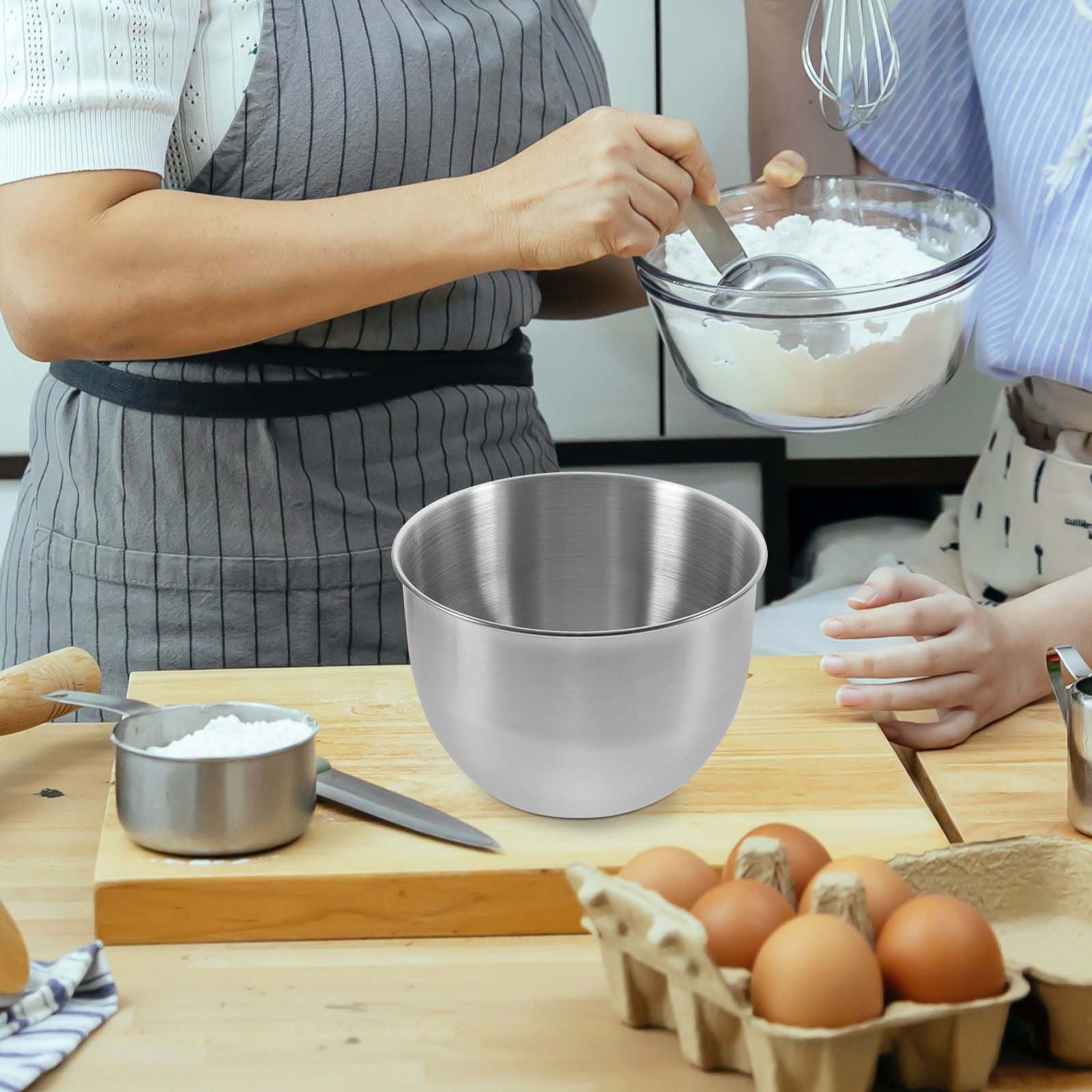 Глубокая миска из нержавеющей  – обзор и цена Kitchen Baking Bowls